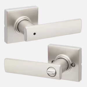 Kwikset Satin Nickel Locking Door Handle - NEW